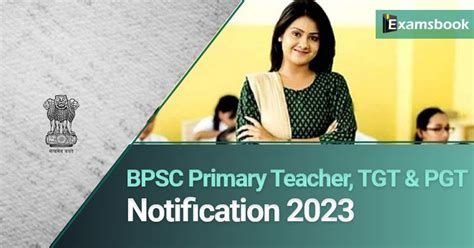 BPSC Primary Teacher TGT PGT Notification 2023 170461 Vacancies