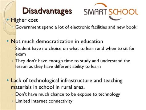 Advantages Disadvantages And Challenges Of Implementing Smart School