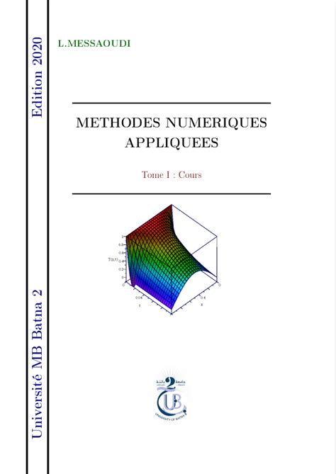 Méthodes numériques apppliquées MESSAOUDI Laïd