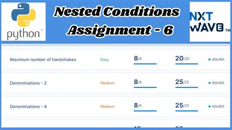 Nested Conditions Assignment 6 Answers Python Nxtwave Ccbp 4