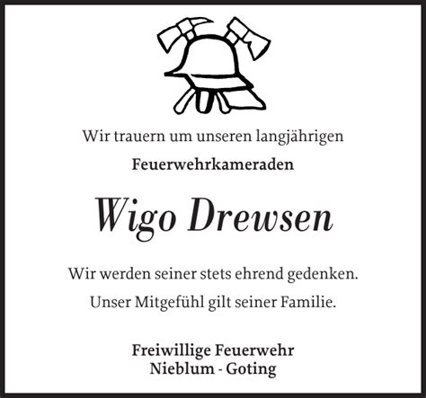 Wigo Drewsen Gedenken Der Insel Bote