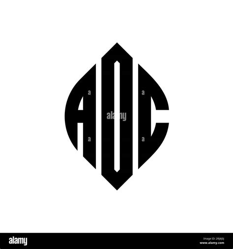 Diseño De Logotipo De Letra De Círculo Aoc Con Forma De Círculo Y