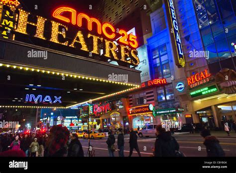 The AMC 25 and Regal Cinemas on 42nd Street in Times Square in New York Stock Photo - Alamy