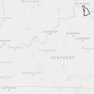 Map of Kentucky with Campbell County highlighted. | Download Scientific ...