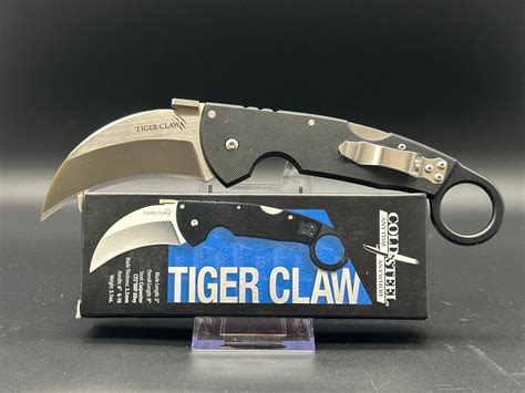 Cold Steel Tiger Claw Karambit Lockback Knife 325 Satin 22kf