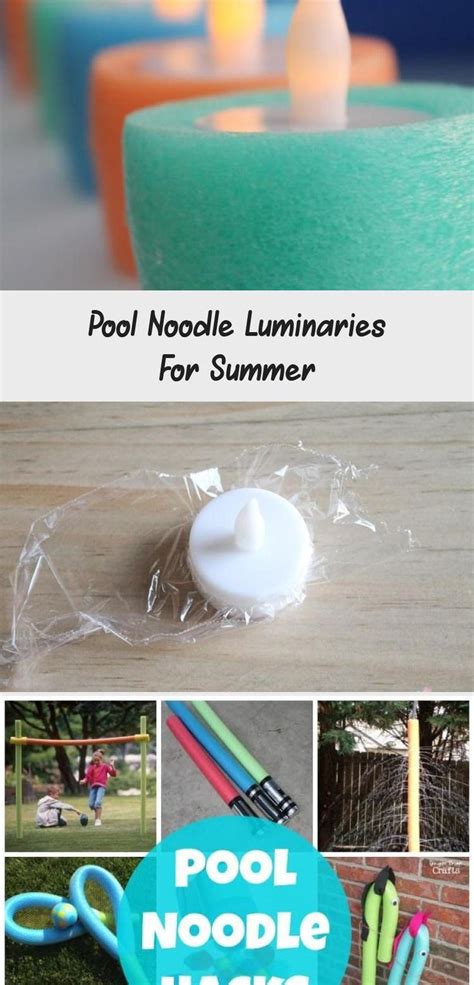 Create These Pool Noodle Luminaries For Your Next Pool Party Via