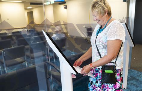 Airport-style check in reducing wait times and improving the patient