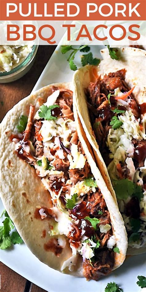 Bbq Pulled Pork Tacos Make A Quick And Easy Dinner When You Have Leftover Pulled Pork Fill A