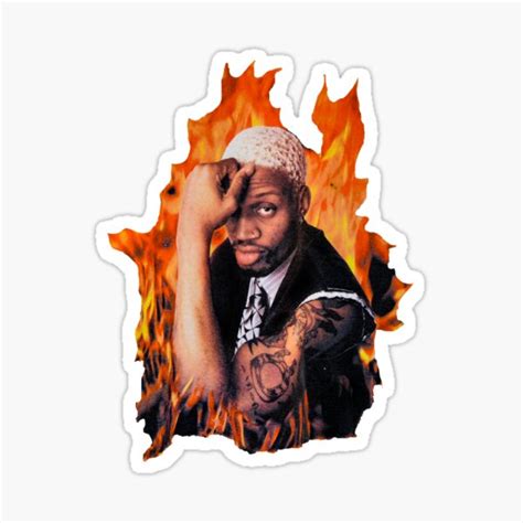 Dennis Rodman Fan Art Merch Sticker For Sale By Shotbymondo Redbubble