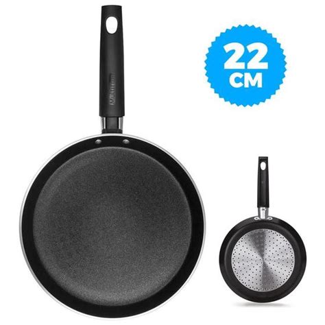 Crepeira Panquequeira Tapioqueira Multiflon Indução 22cm Antiaderente