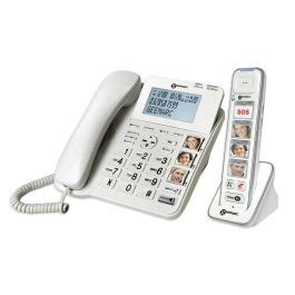 Tel Fono Con Cable Para Personas Mayores Geemarc Amplidect Combi Foto