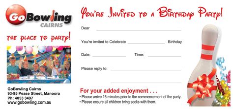 Printable Bowling Party Invitations Free Invitation Design Blog