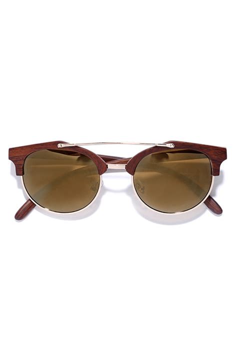 Chic Brown Sunglasses Round Sunglasses Mirrored Sunglasses 23 00