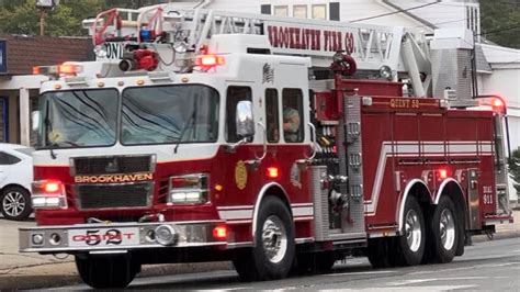 Brookhaven Fire Company Quint Responding Youtube