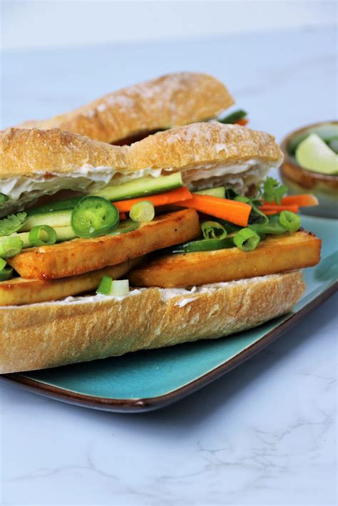 Tofu Bahn Mi Sandwich Recipe - Rooty Fruity Vegan