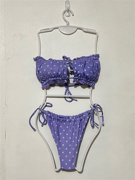 Shein Purple String Bikini Swimsuit On Carousell
