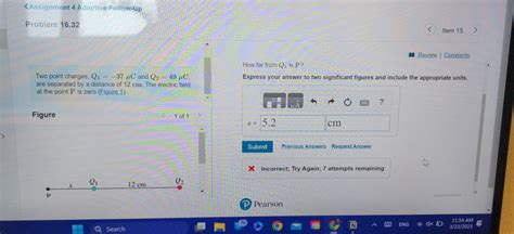 Solved Two Point Charges Q1−37μc And Q249μc Express Your