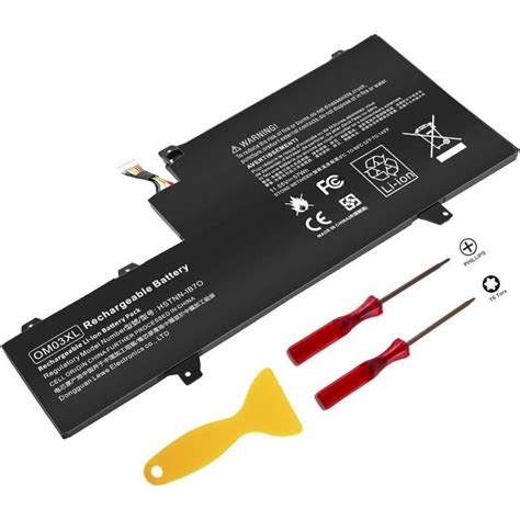 57Wh OM03XL Batterie Pour Ordinateur Portable EliteBook X360 1030 G2