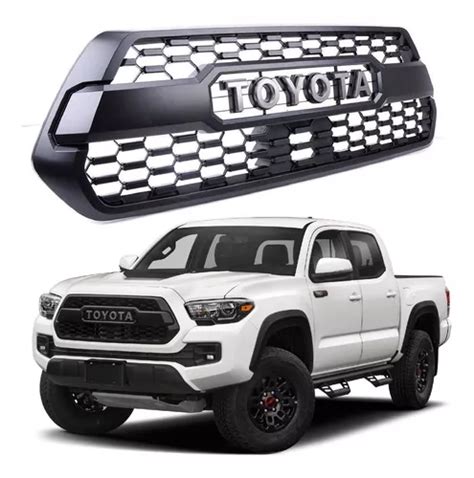 Parrilla Toyota Tacoma Negra Con Emblema Plateado Meses Sin Inter S