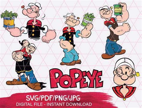 12 Popeye Svg Free Free Svg Files Silhouette And Cricut Cutting