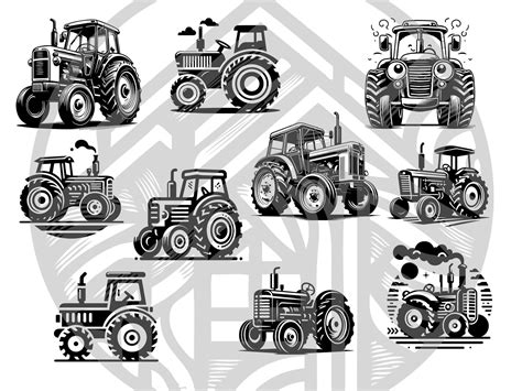 Farm Tractor Svg Bundle Tractor Clipart Set Farm Tractor Png Svg Png