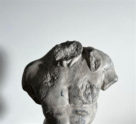 20th Century Plaster Statue of Nude Male Torso Daprès the Classics at