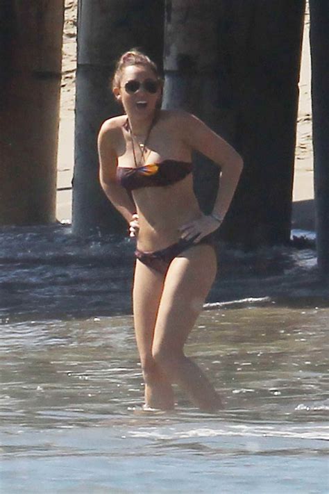 Miley Cyrus In Bikini At The Beach In Malibu LACELEBS CO 37744 Hot