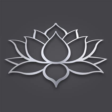 Buddhas Lotus Flower 3d Metal Wall Art Exclusively By Arte And Metal