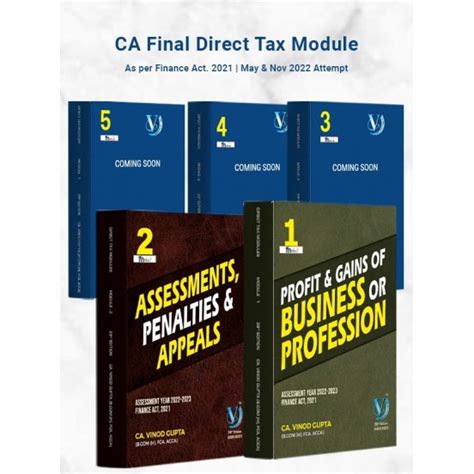 Ca Final Direct Taxes All Modules Pre Booking By Vinod Gupta