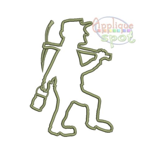 Coal Miner Silhouette 4x4 5x7 6x10 Applique Design Etsy