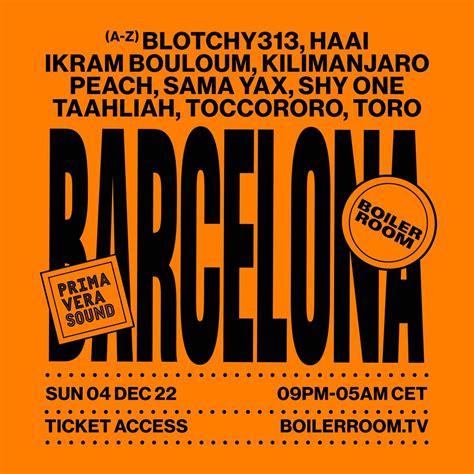 Boiler Room X Primavera Sound Llegará Barcelona Los Días 3 Y 4 De Diciembre