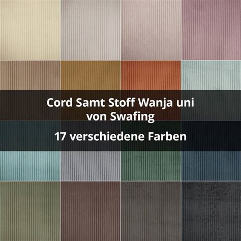 Cord Samt Stoff Wanja Von Swafing