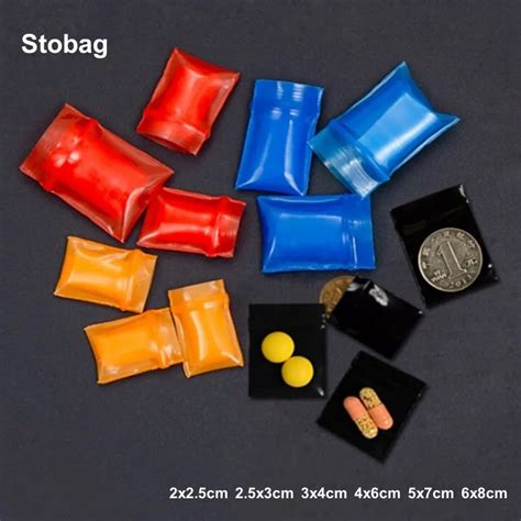 Stobag Pcs Color Mini Ziplock Bags Clear Small Sealing Jewelry Food