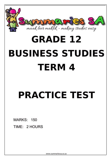 Grade 12 Business Studies Bs November Paper 1 And Memo 2023