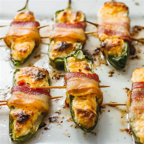 Bacon Wrapped Jalapeño Peppers Stuffed With Cream Cheese Savory Tooth