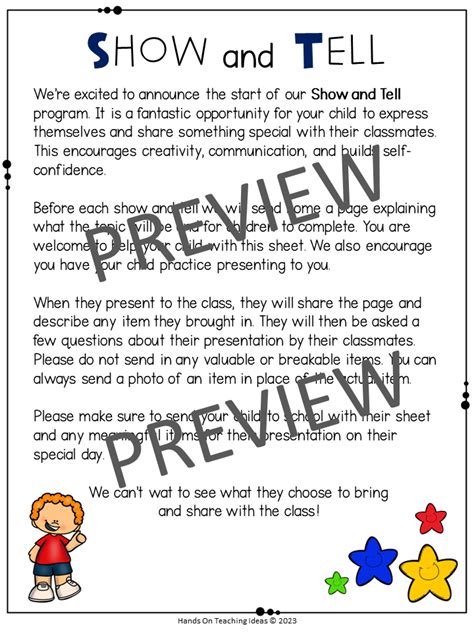 Show and Tell Activities - Hands-On Teaching Ideas