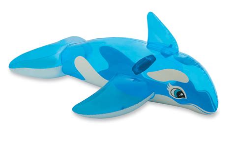 Intex Inflatable Big Blue Lil Whale Ride On Pool Float Toy 60x45