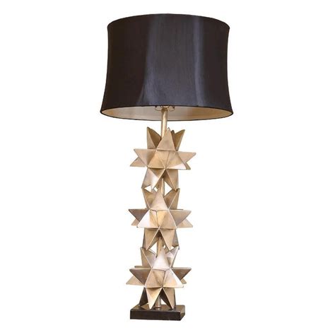 Somette Vanguard Series Silver Stacked Star Table Lamp