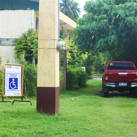 Reserved PWD Parking Space Outside The Research And Extension Building