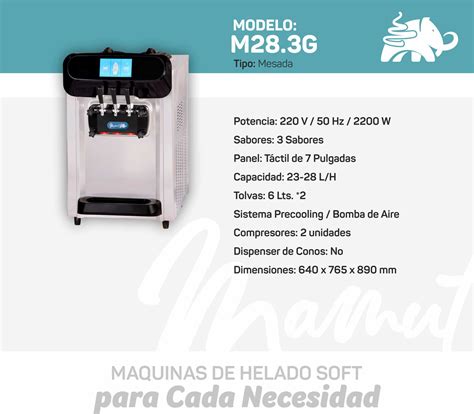 Máquina de Helado Soft Modelo M28 3G Máquinas de Helado Soft