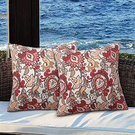 Amazon Jartinle Floral Outdoor Waterproof Pillow Covers X