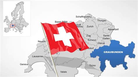 Map of Switzerland Europe: Keynote Map of Switzerland