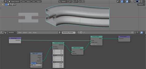 Extrude Along Curve Using Blender Geometry Nodes