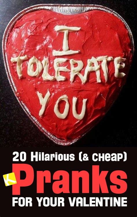 20 Hilarious And Cheap Pranks To Get Your Valentine Laughing Funny Valentines Ts Funny