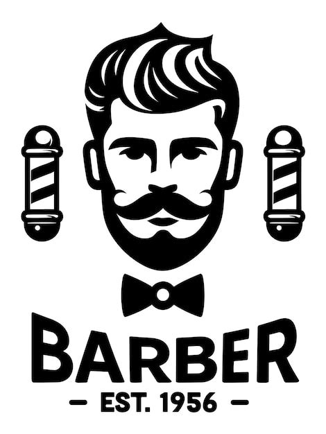 Premium Vector Vintage Barber Shop Logo Template With Man Head With