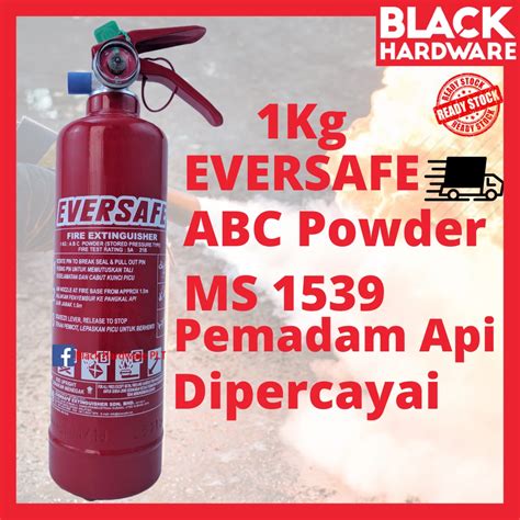 Black Hardware Home Kg Eversafe Powder Fire Extinguisher Car Safety