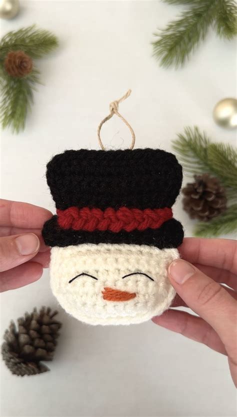 Kid Friendly Crochet Snowman Christmas Ornament Artofit