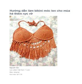 Hướng dẫn làm bikini móc len cho mùa hè thêm rực rỡ