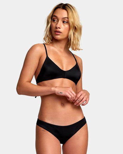 Solid Cross Back Bikini Top For Women RVCA