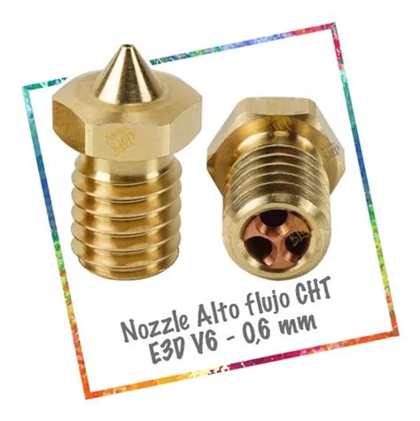 Nozzle E D V Alto Flujo Clon Cht Mm Filamento Mm D